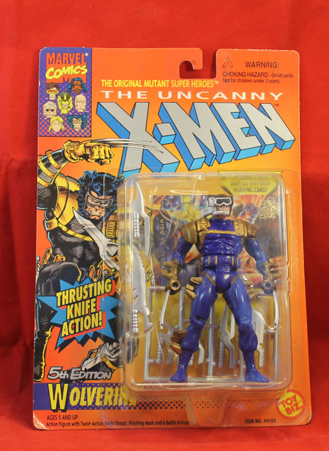 Uncanny X-Men - Action Figure -1992 Toy Biz - Wolverine Thrusting Knife Action
