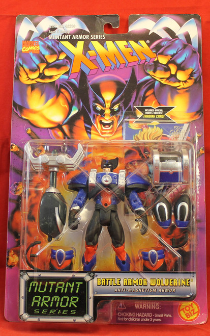 X-Men - Mutant Armor Series - Action Figure - 1996 Toy Biz - Battle Wolverine