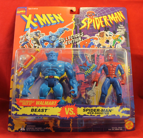 X-Men Spider-Man - Action Figure 1994 Toy Biz - Beast Vs. Spider-Man