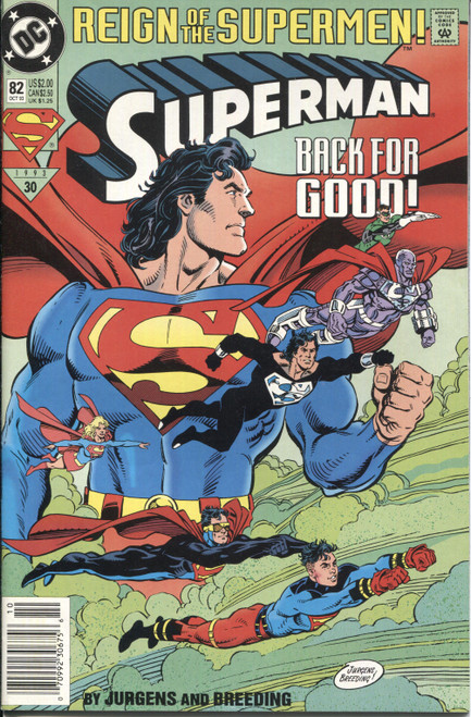 Superman (1987 Series) #82 Newsstand Unbagged NM- 9.2