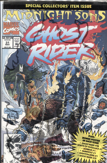 Ghost Rider (1990 Series) #31 Bagged NM- 9.2 Ghost Rider (1990 Series) #31 Bagged NM- 9.2