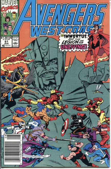West Coast Avengers (1985 Series) #61 Newsstand VF 8.0 West Coast Avengers (1985 Series) #61 Newsstand VF 8.0