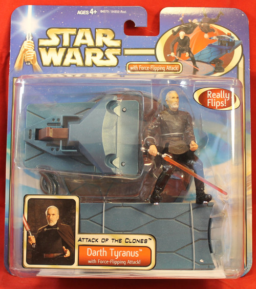 Star Wars Attack of the Clones AOTC Deluxe Darth Tyranus Force Flipping Attack Star Wars Attack of the Clones AOTC Deluxe Darth Tyranus Force Flipping Attack