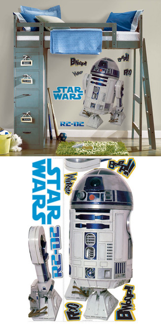 Star Wars Clone Wars Peel & Stick Panel Wall Sticker - R2-D2 Large