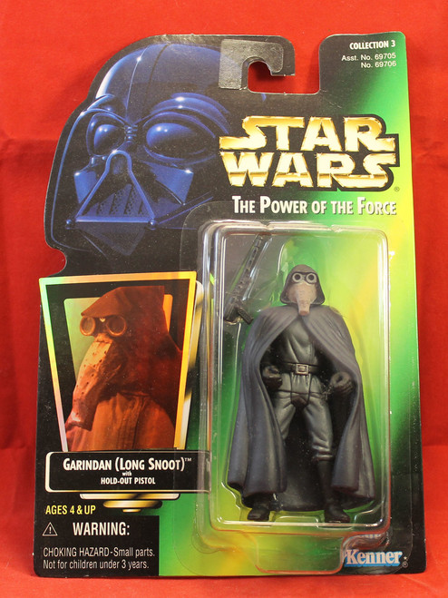 Star Wars Power of the Force POTF Green Card Garindan Long Snoot .00