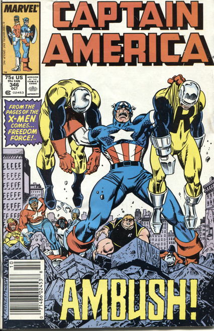 Captain America (1968 Series) #346 Newsstand FN/VF 7.0