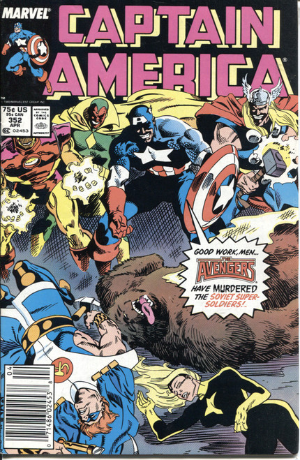 Captain America (1968 Series) #352 Newsstand VG+ 4.5