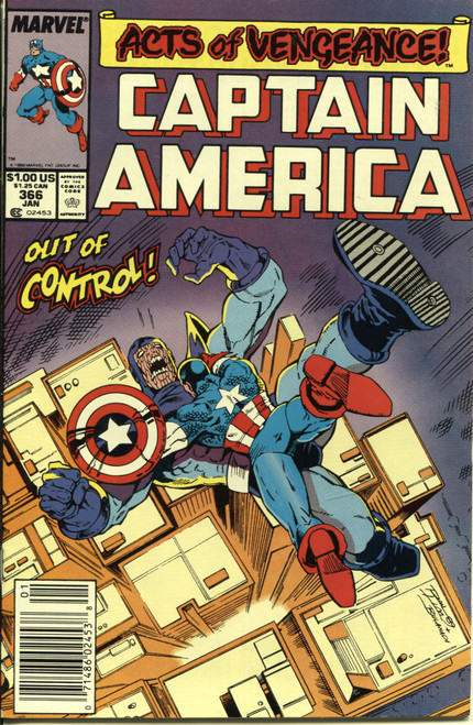 Captain America (1968 Series) #366 Newsstand NM- 9.2