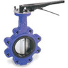 Smith Cooper 0160 Series 5 in. Cast Iron Lever Operated Butterfly Valve w/Nitrile Rubber Seals, Nickle Plated Iron Disc, Lug Style