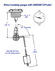 Rochester Gauges 6580 Series 1 1/2 in. Adjustable Liquid Level Top Mounting Tank Gauge