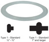 DSO Fluid Silicone Clamp Gaskets, Clear
