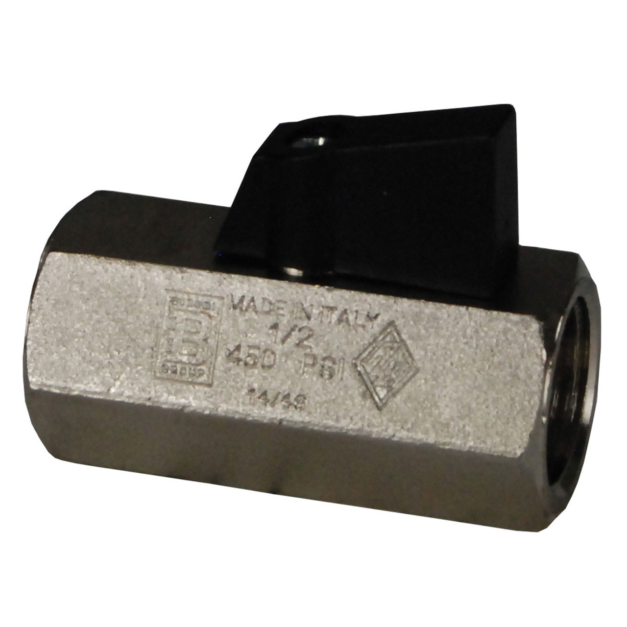 Mini Ball Valve 1/2" MALE X FEMALE NPT Chrome Plated Brass Body 450 psi M X F Mini Ball Valve 1/2" MALE X FEMALE NPT Chrome Plated Brass Body 450 psi M X F