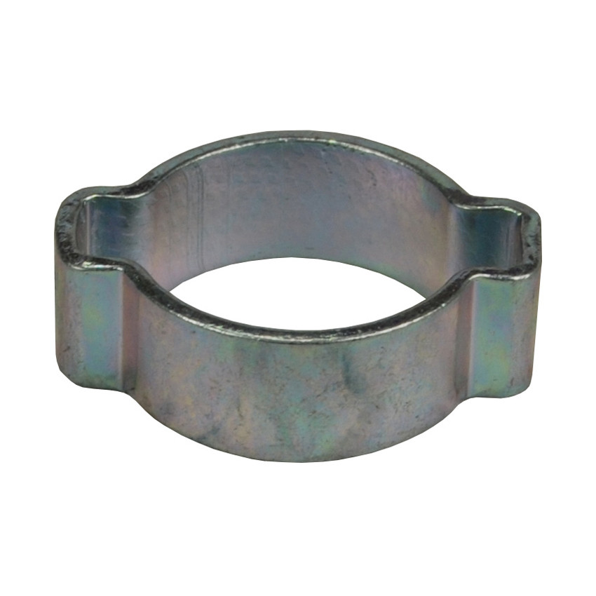 10 PCS Stainless Steel Two-Ear Hose Clamps | Zinc Plated, Size 20-23mm (5-23mm Range) | For Fuel, Gas, Silicone Hoses