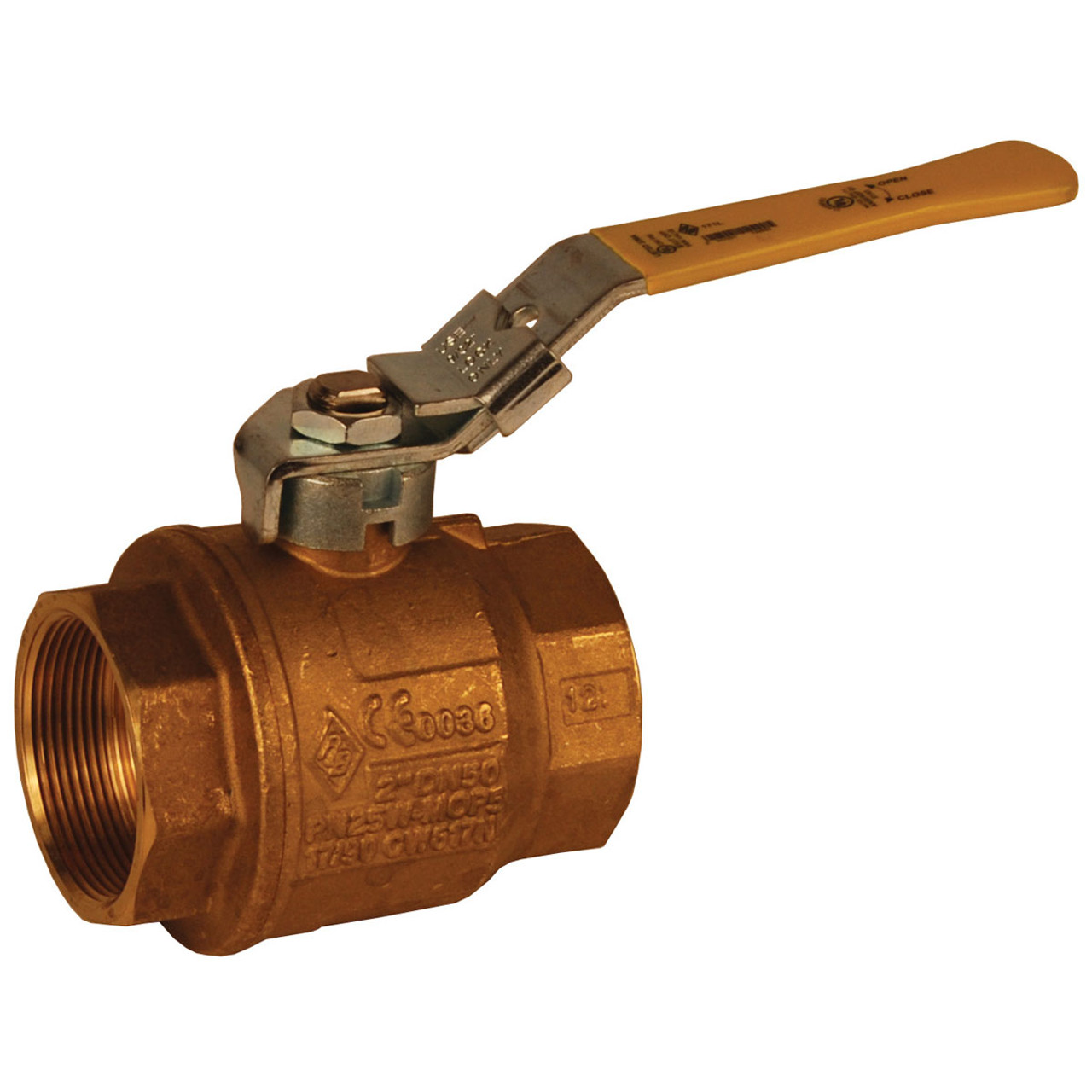 Dixon Imported 2 in. NPT Brass Ball Valve w/ Locking Handle - Full Port