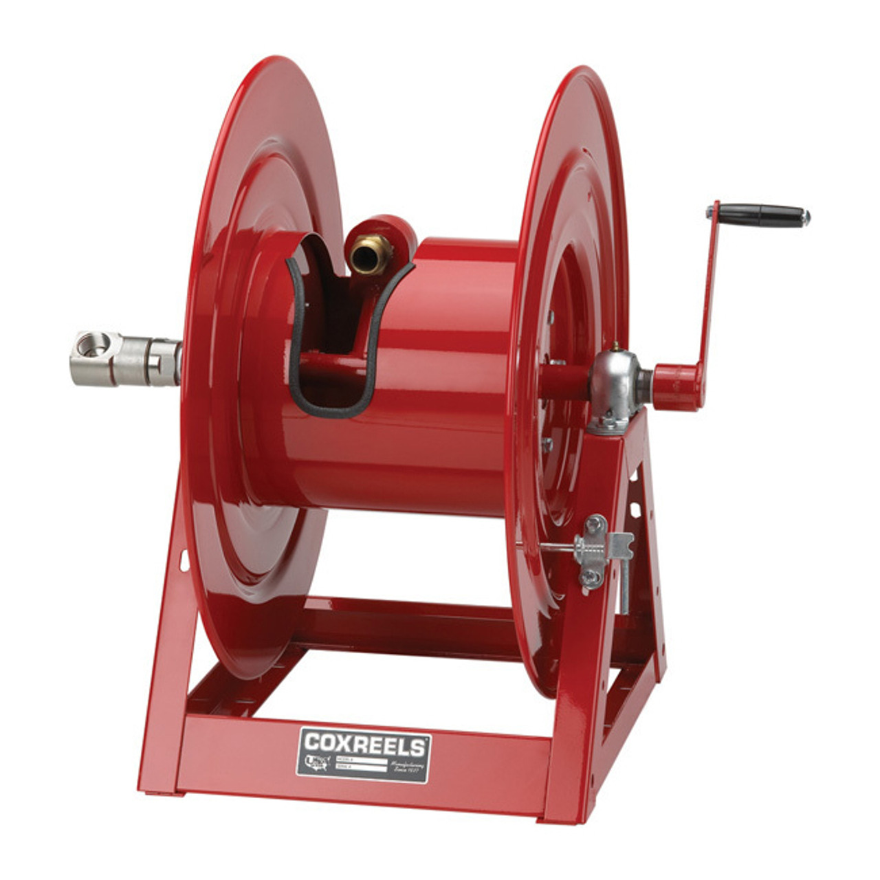 Coxreels 1185 Series Hand Crank Booster Hose Reel - Reel Only - 1 1/4 in. x  125 ft., 1 1/2 in. x 100 ft.