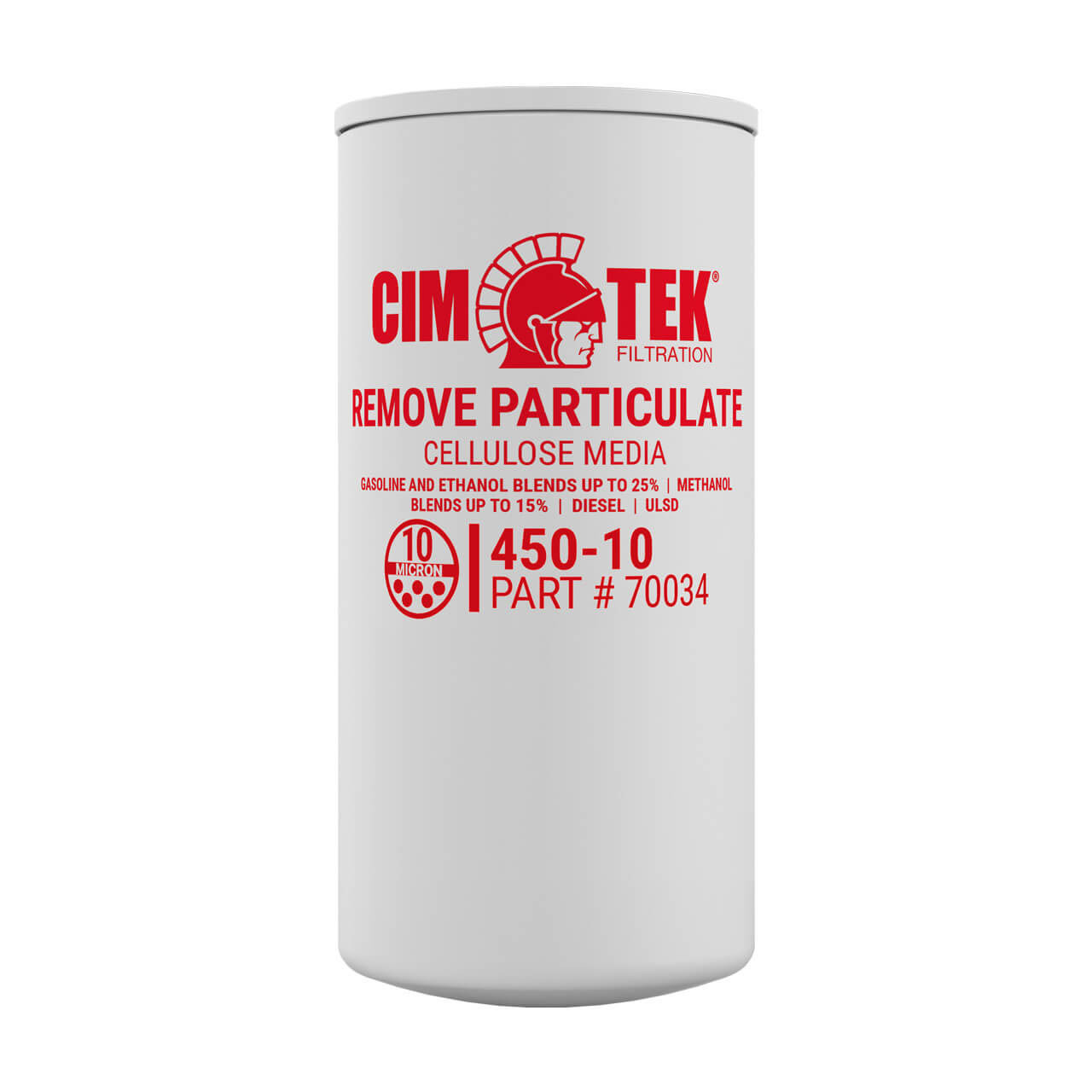 Cim-Tek 70034 Extended Length Spin-On Fuel Dispenser Filter (450-10)