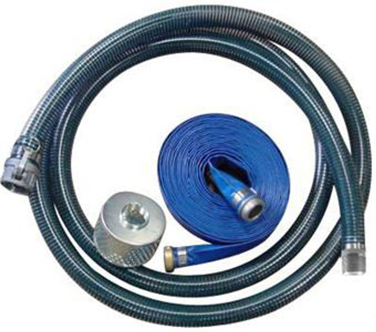 Kuriyama PVC Water Suction & Discharge Hose w/ Strainer & Camlock