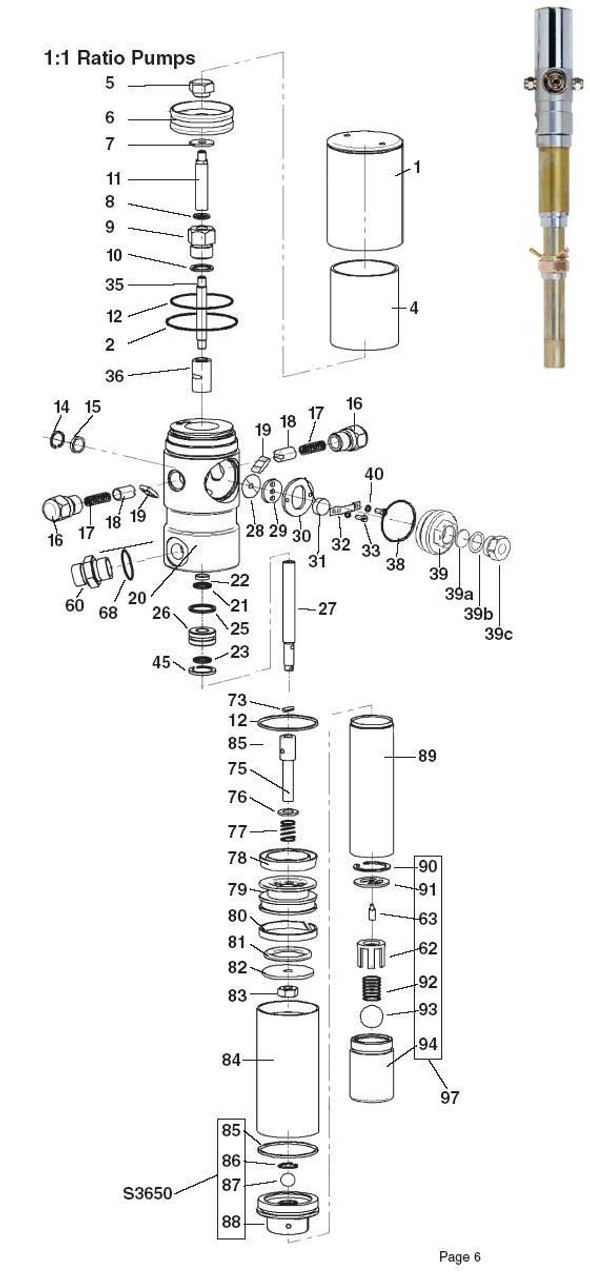 minimal filosof bevæge sig Liquidynamics 1:1 Oil Pump Parts - Air Motor Seal & Slide Kit - Same as  S3640 S/N Prior to D04 - John M. Ellsworth Co. Inc.