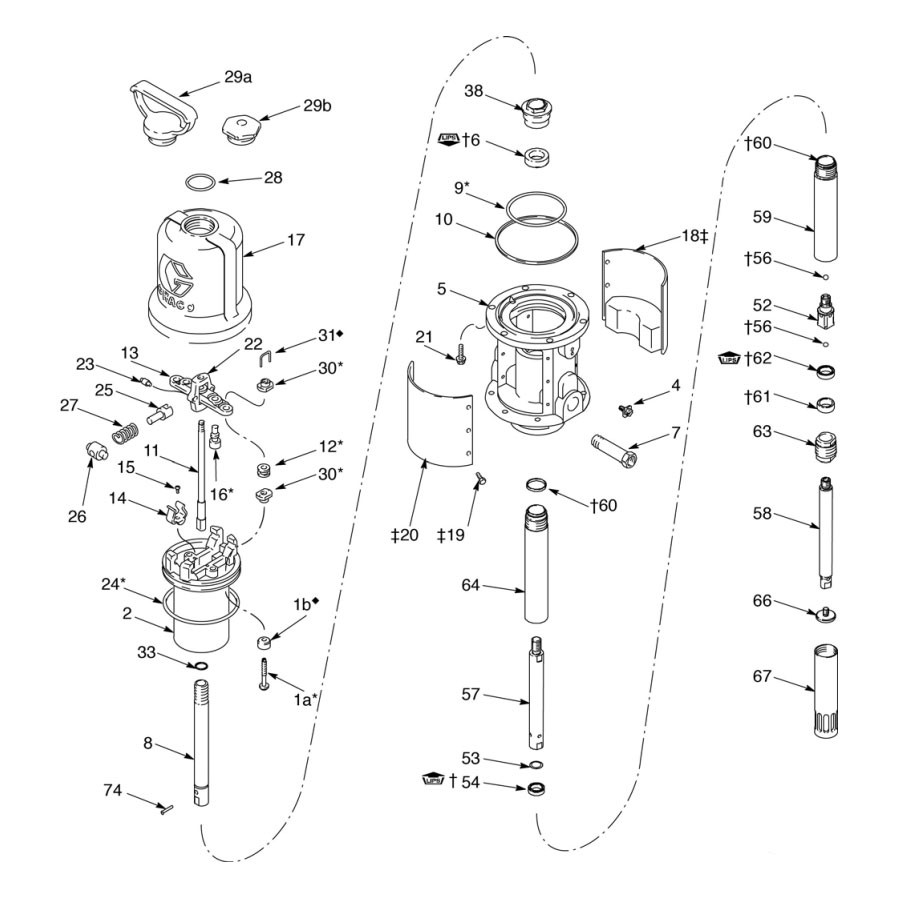 Graco Muffler Repair Kit for Fireball 300 5:1 & 50:1 Pumps - 18