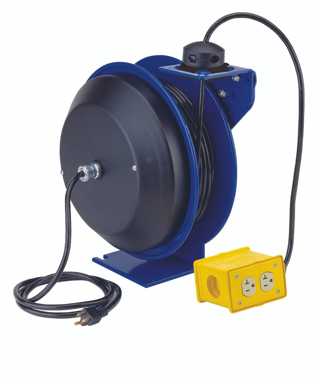 Coxreels PC Series Power Cord Reel - 12 AWG - 50 ft. - Quad 4 Plug  Industrial Receptacle