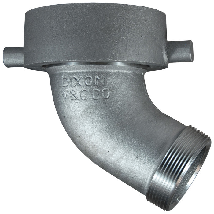 Dixon Aluminum Tank Car 110° Elbow Part T 4 in. Male NPT x 5 in