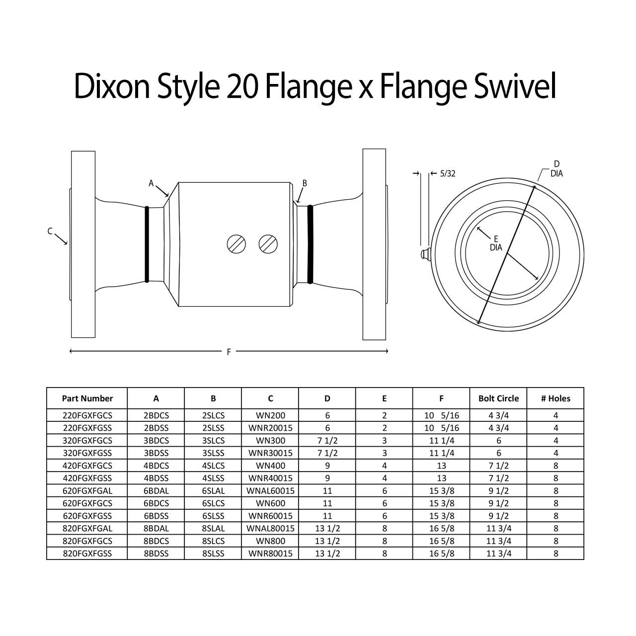Dixon Style 20 4 in. Carbon Steel V-Ring Swivel Joints w/ 150