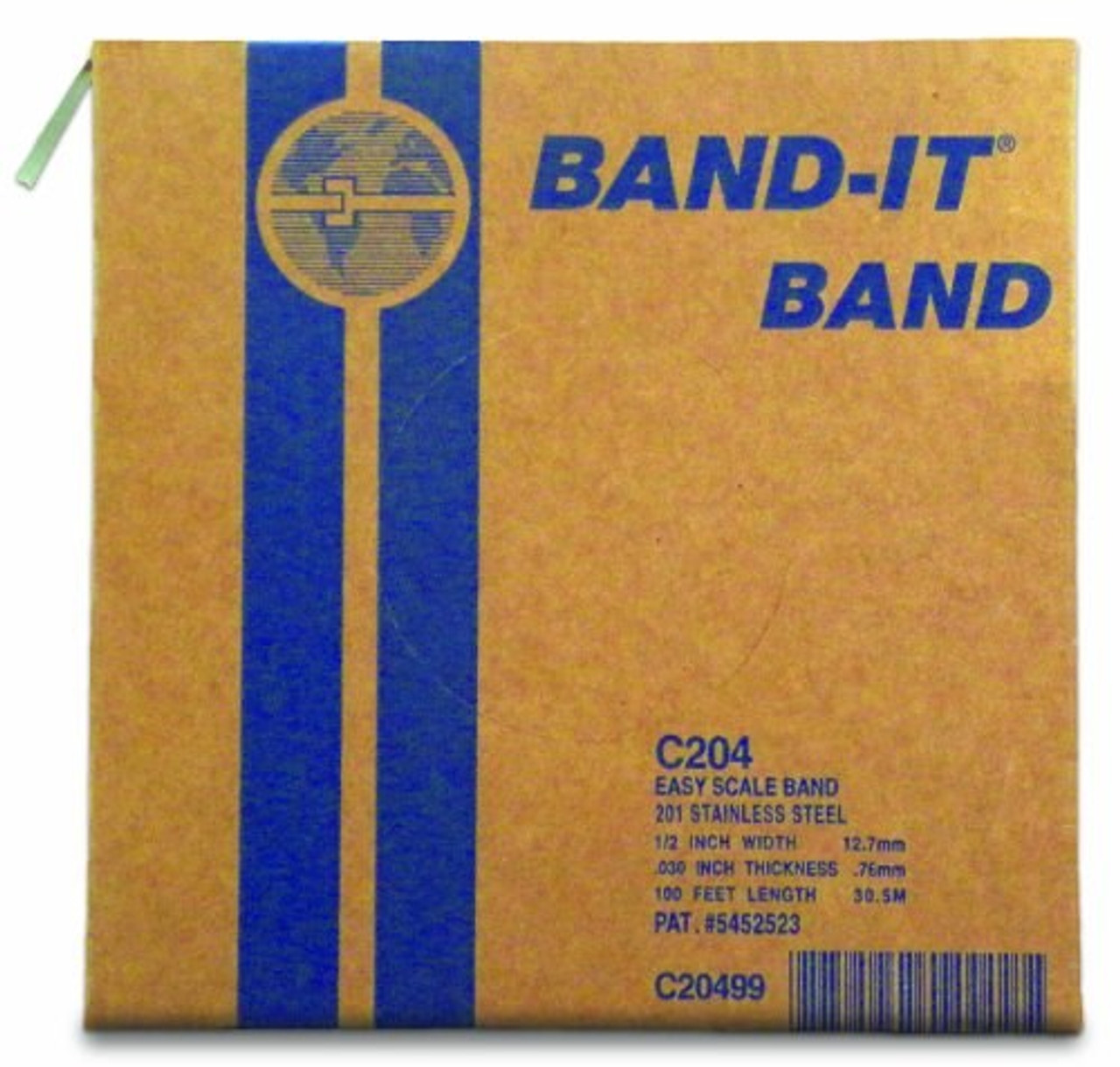  BAND-IT Valuband Band C14499, 200/300 Stainless Steel, 1/2  Wide x 0.025 Thick (100 Foot Roll) : Industrial & Scientific