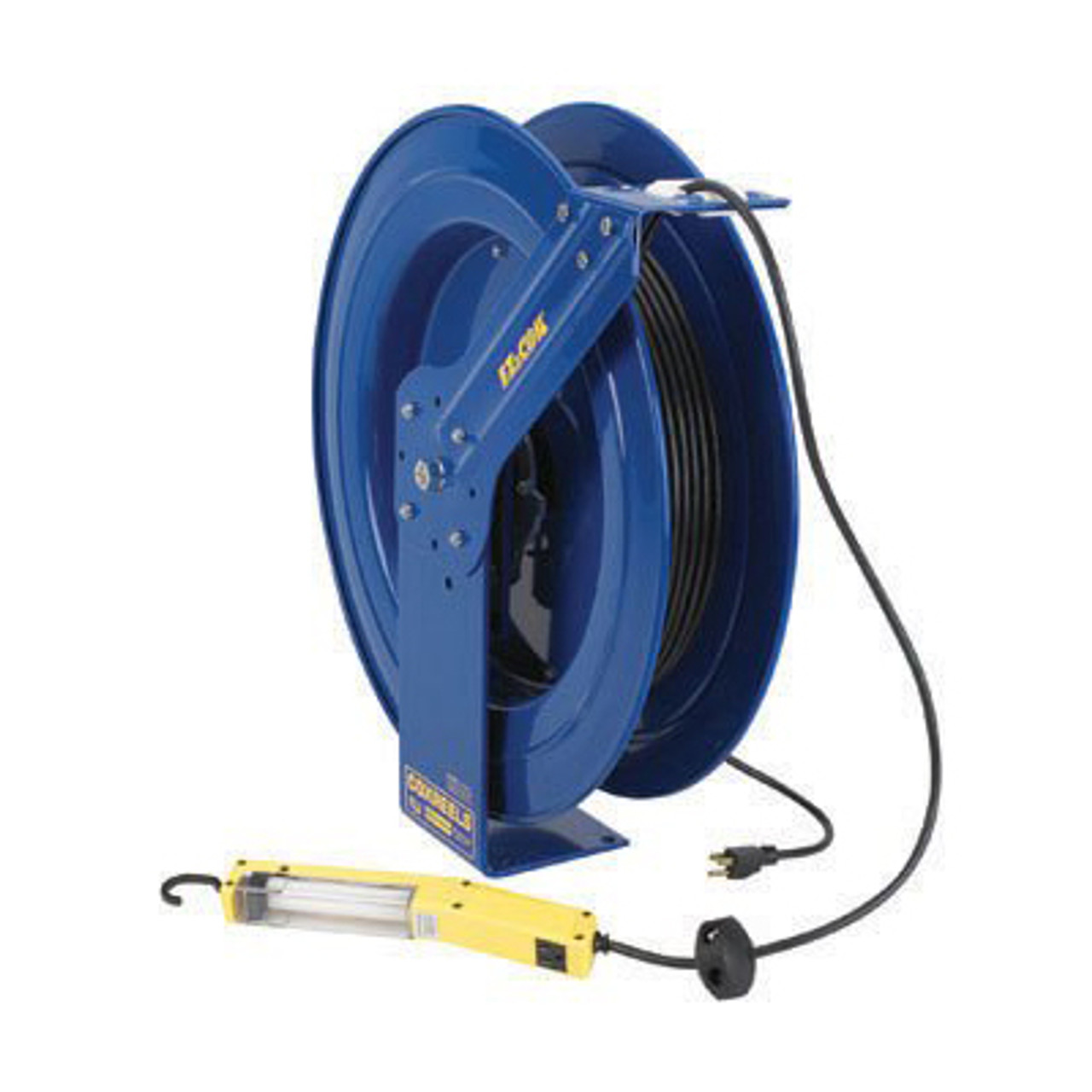 Coxreels EZ-PC Series Power Cord Reel w/ Fluorescent Tube Light - 100 ft. -  16 AWG