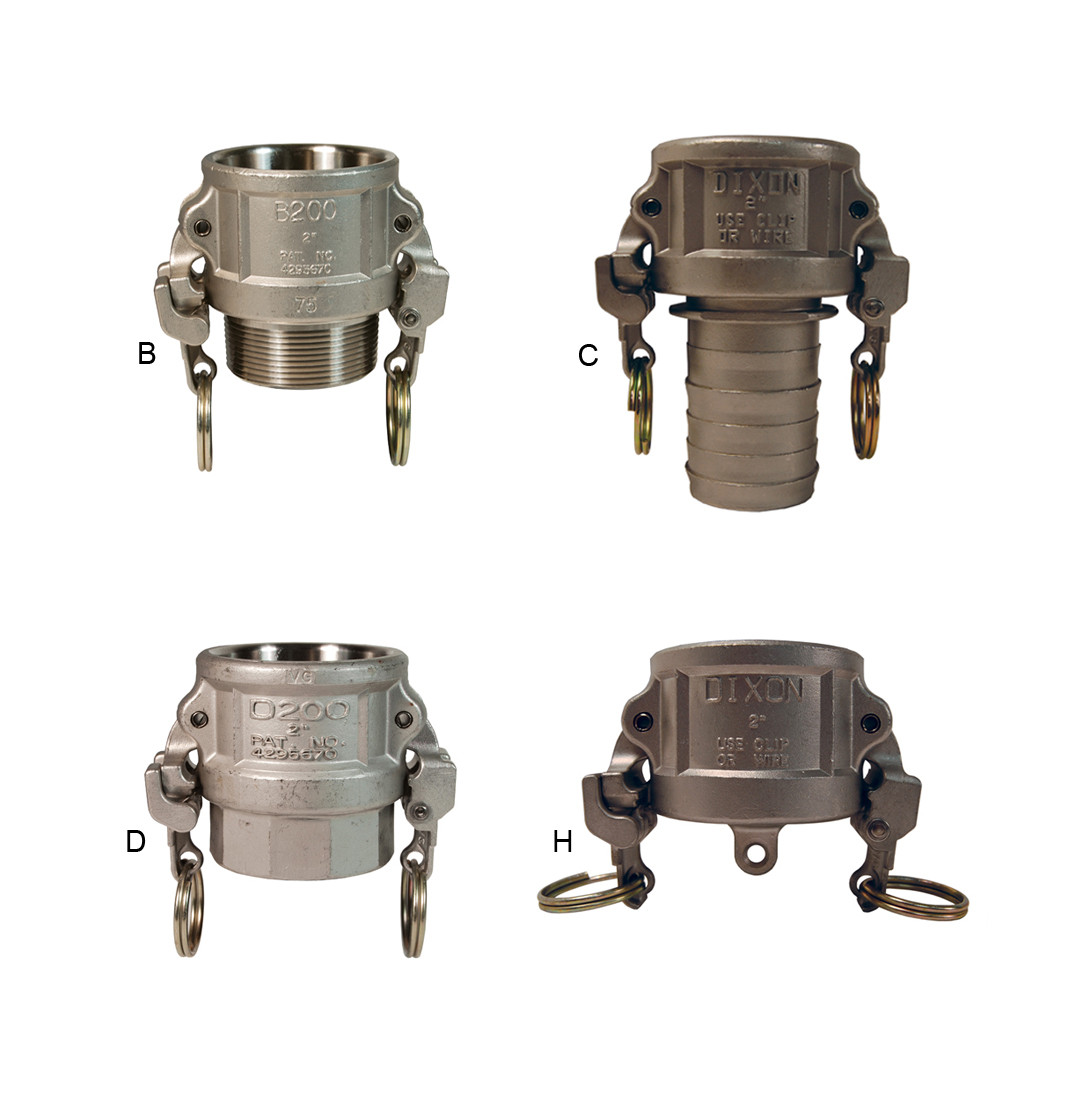 Dixon 3 in. Stainless Steel EZ BossLock Cam & Groove Couplers John M