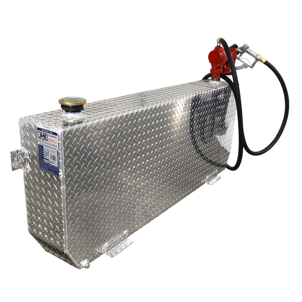 51 Gallon Aluminum Rectangle Fuel Transfer Tank w/ Fill-Rite 15
