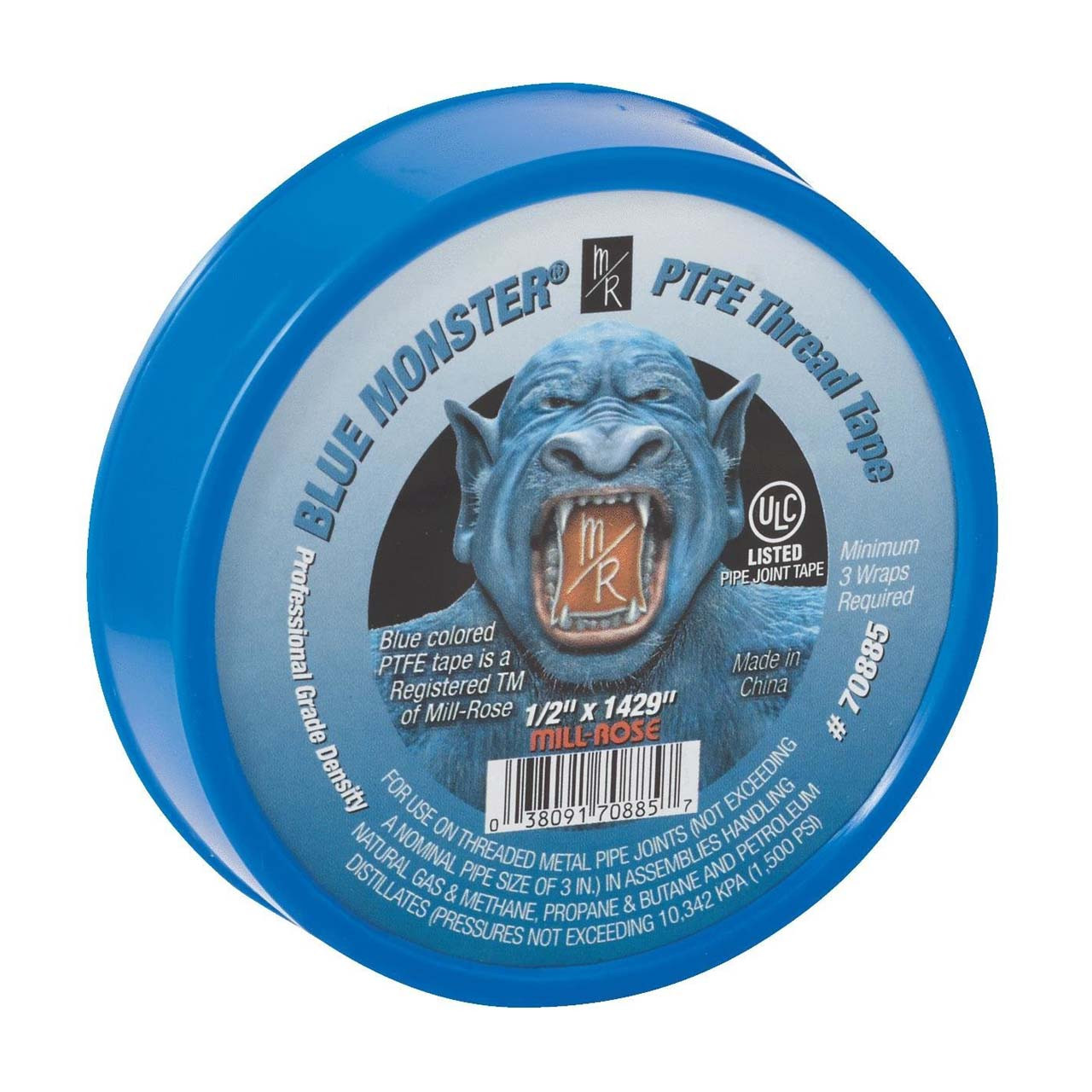 MillRose Blue Monster Teflon Tape 1/2 in. x 1429 in. Roll John M