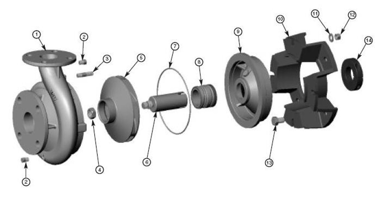 MP Pumps CHEMFLO Model 5 & 6 Parts - John M. Ellsworth Company