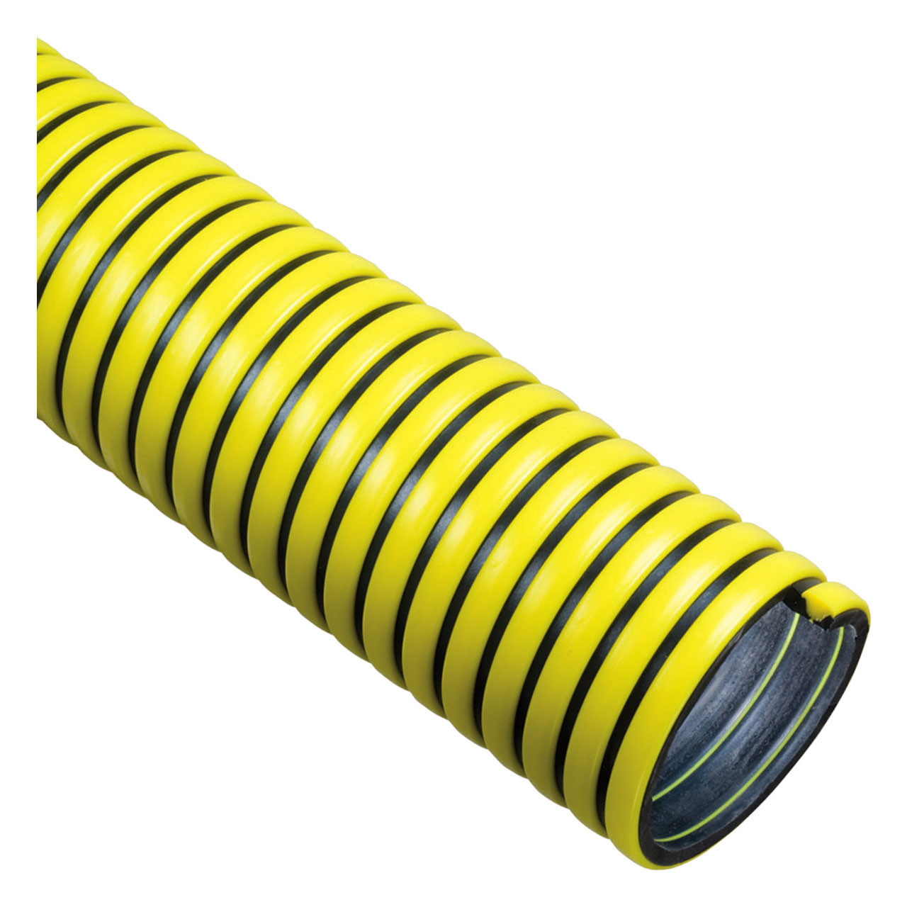 Tigerflex TY Series EPDM Tiger Yellow Suction Hose with Polyethylene Helix 50 PSI Max Pressure 1-1//2 inches ID 100 feet Length