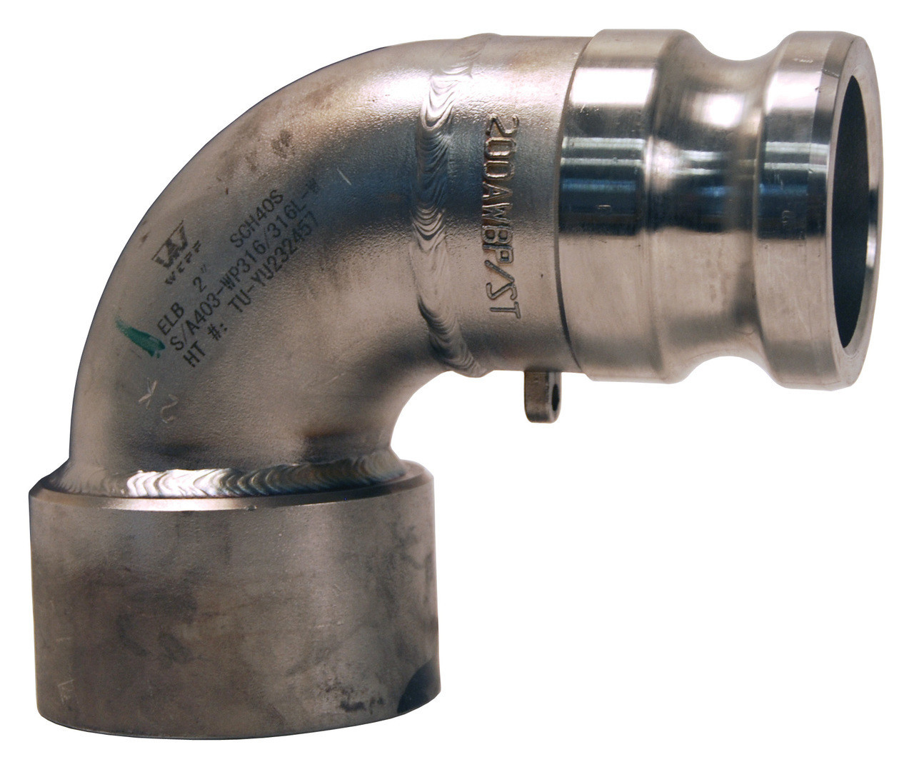 Welded Fab Dixon 400D-90SS 4 316SS Female Coupler x Female NPT 90 Degree Elbow 4 4 Welded Fab Dixon 400D-90SS 4 316SS Female Coupler x Female NPT 90 Degree Elbow 4 4