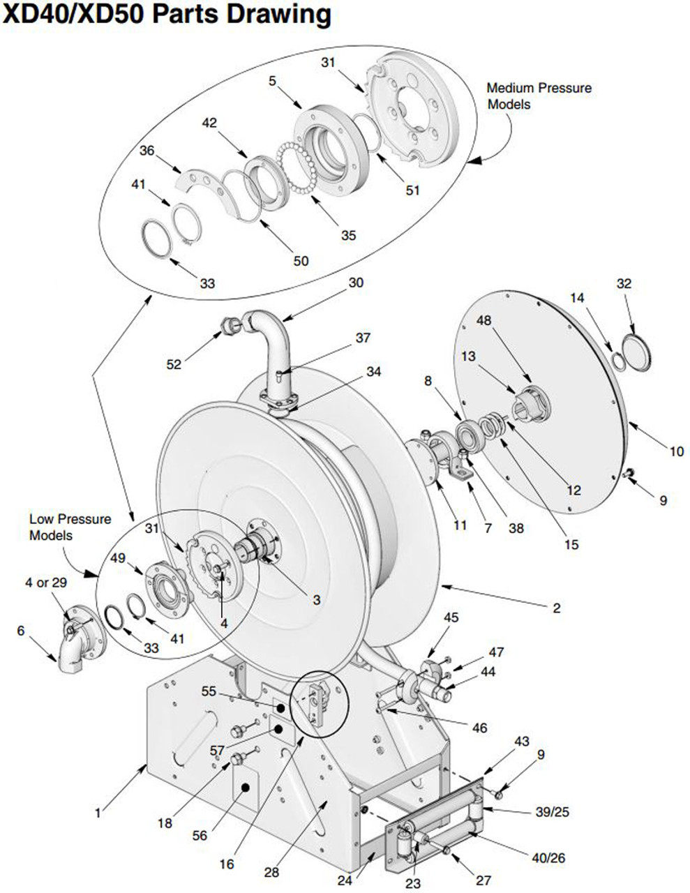 Graco XD 40, 50 & 60 Hose Reel Roller Guide Repair Kits - John M. Ellsworth  Co. Inc.