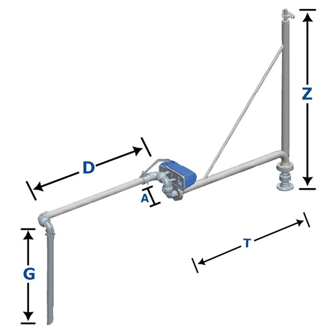 LPG loading Arm. Extend support. Loading Arm. Extended support