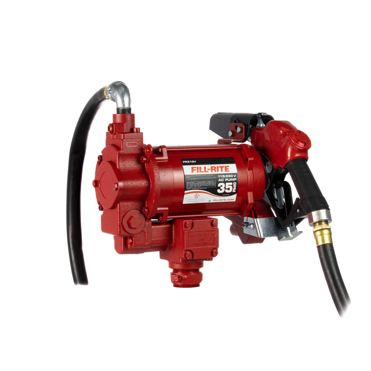 Fill-Rite FR310VB 115/230V AC Hi-Flow Transfer Pump w/ Auto Nozzle - 35 GPM