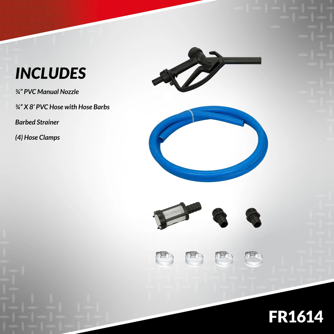 Fill-Rite FR1614 12V DC Portable Fuel Transfer Pump w/ Poly Nozzle - 10 ...