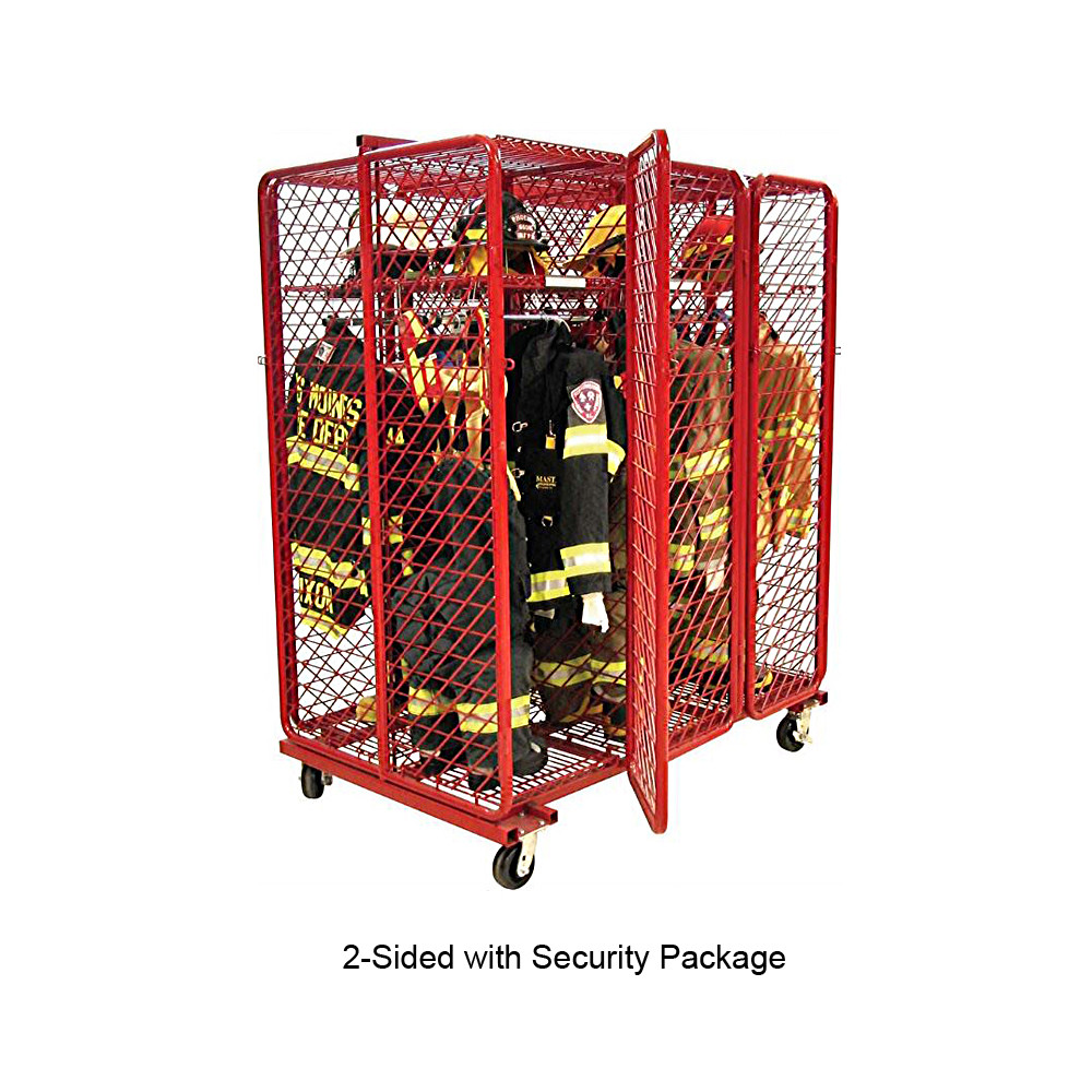 Red Rack Turnout Gear Lockers - John M. Ellsworth Company