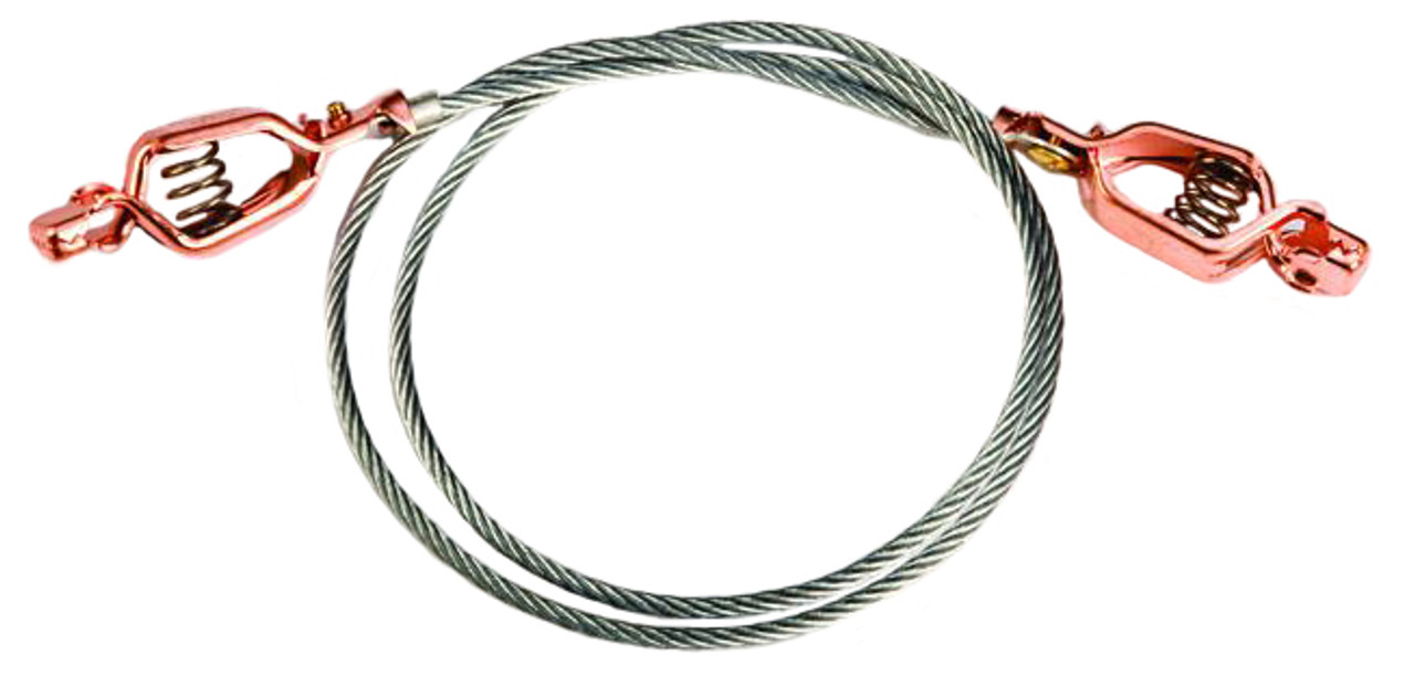 Justrite Grounding Wire with 5/8 in. Dual Alligator Clips 3 Ft John