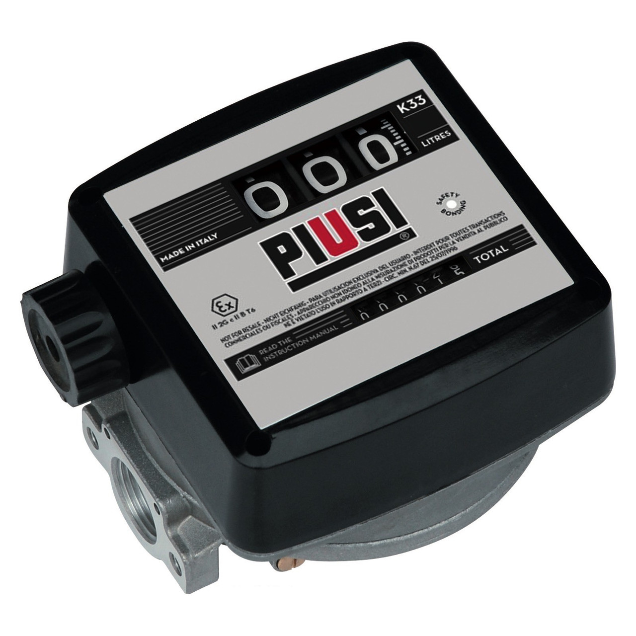 PIUSI K33 ATEX 1 in. NPT Gasoline Meter (Gallons) - John M