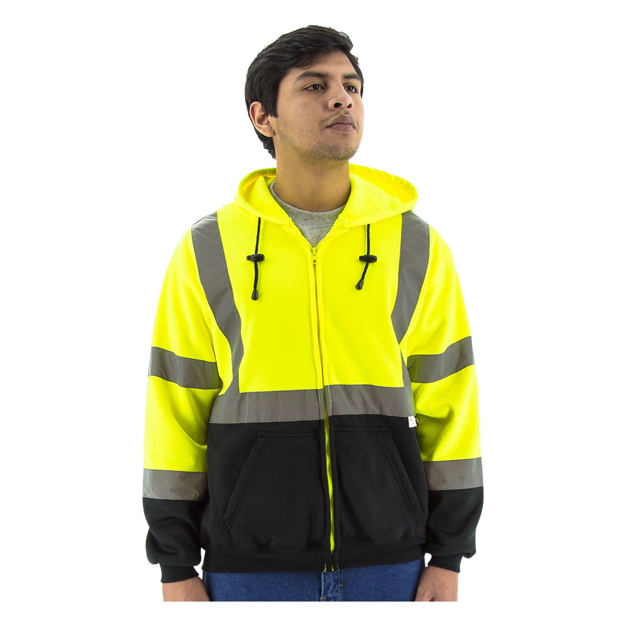 Hi vis zip up on sale sweatshirt