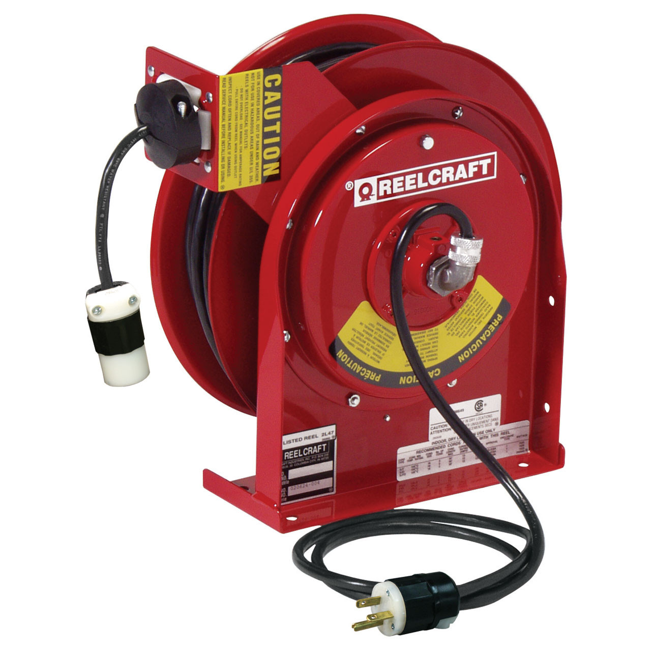 Reelcraft Heavy Duty Power Cord Reel - Single Receptacle - L 4545 123 3A