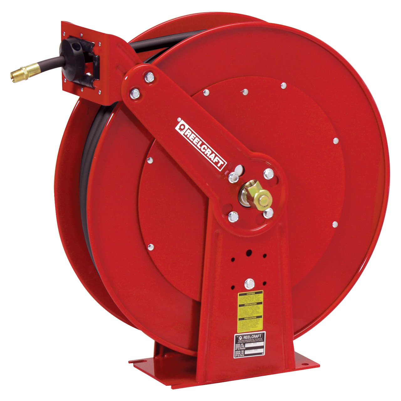 Reelcraft 80000 Series Pressure Wash Spring Retractable Hose Reel with 3/8  in. x 100 ft. Hose - John M. Ellsworth Co. Inc.