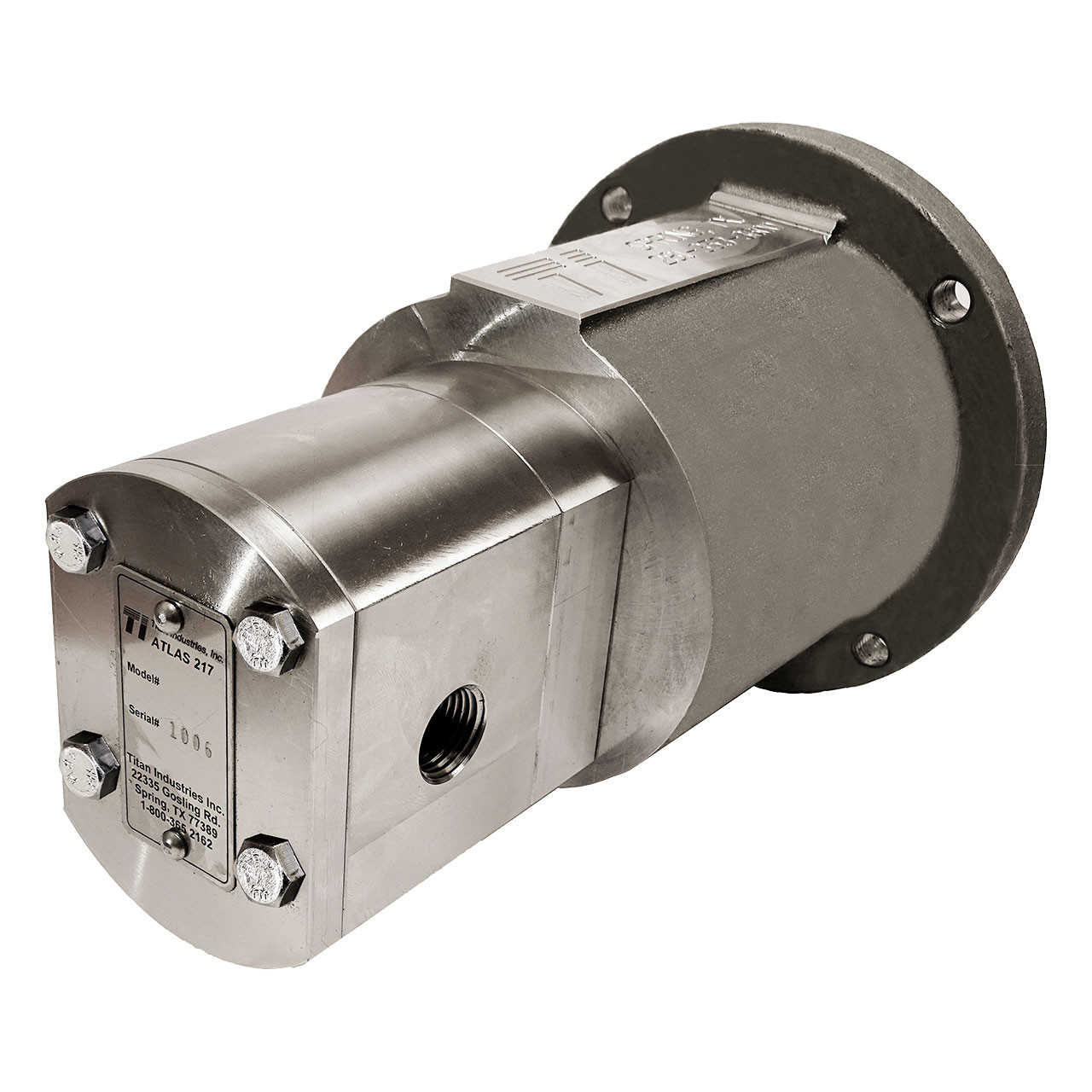 Titan Industries Atlas Stainless Steel Additive Pump Head - John M
