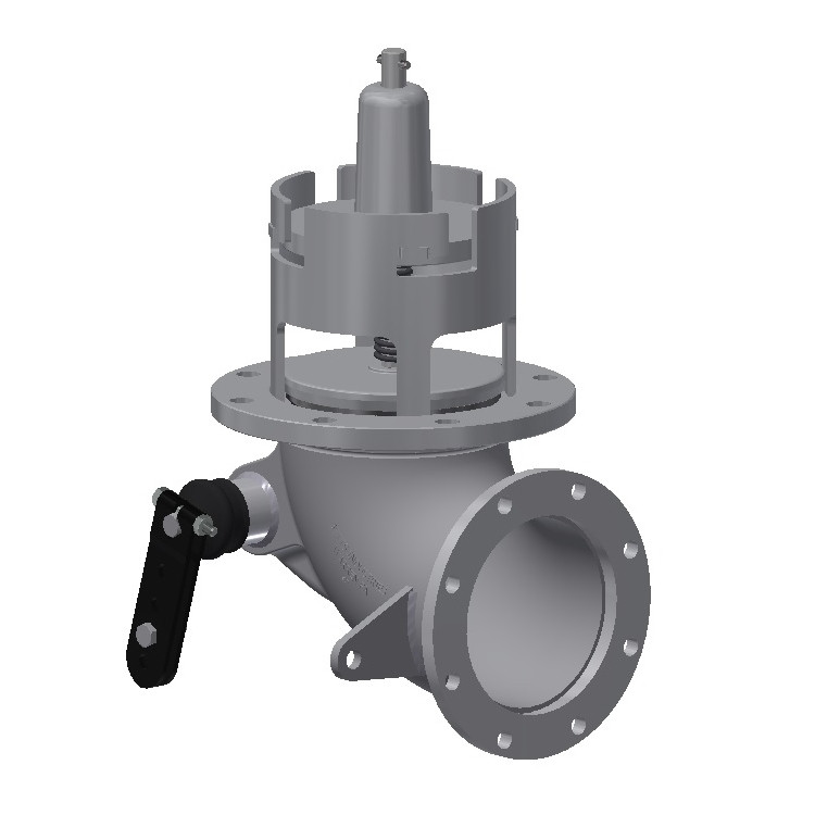 Betts 4 in. Flat Seat Aluminum Emergency Valve - Cable Operated