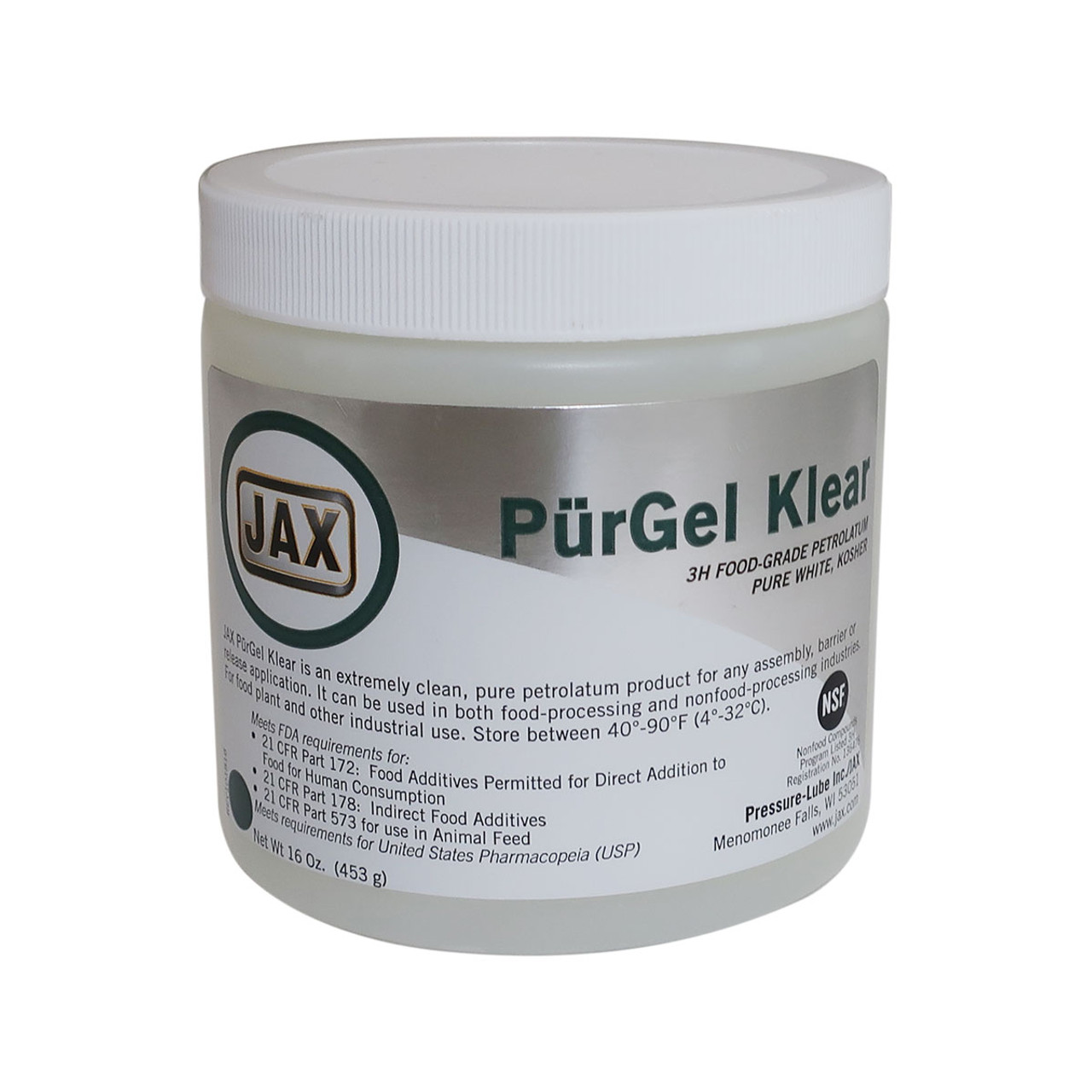 PurGel Klear Petrolatum - 16oz Jar - John M. Ellsworth Co. Inc.
