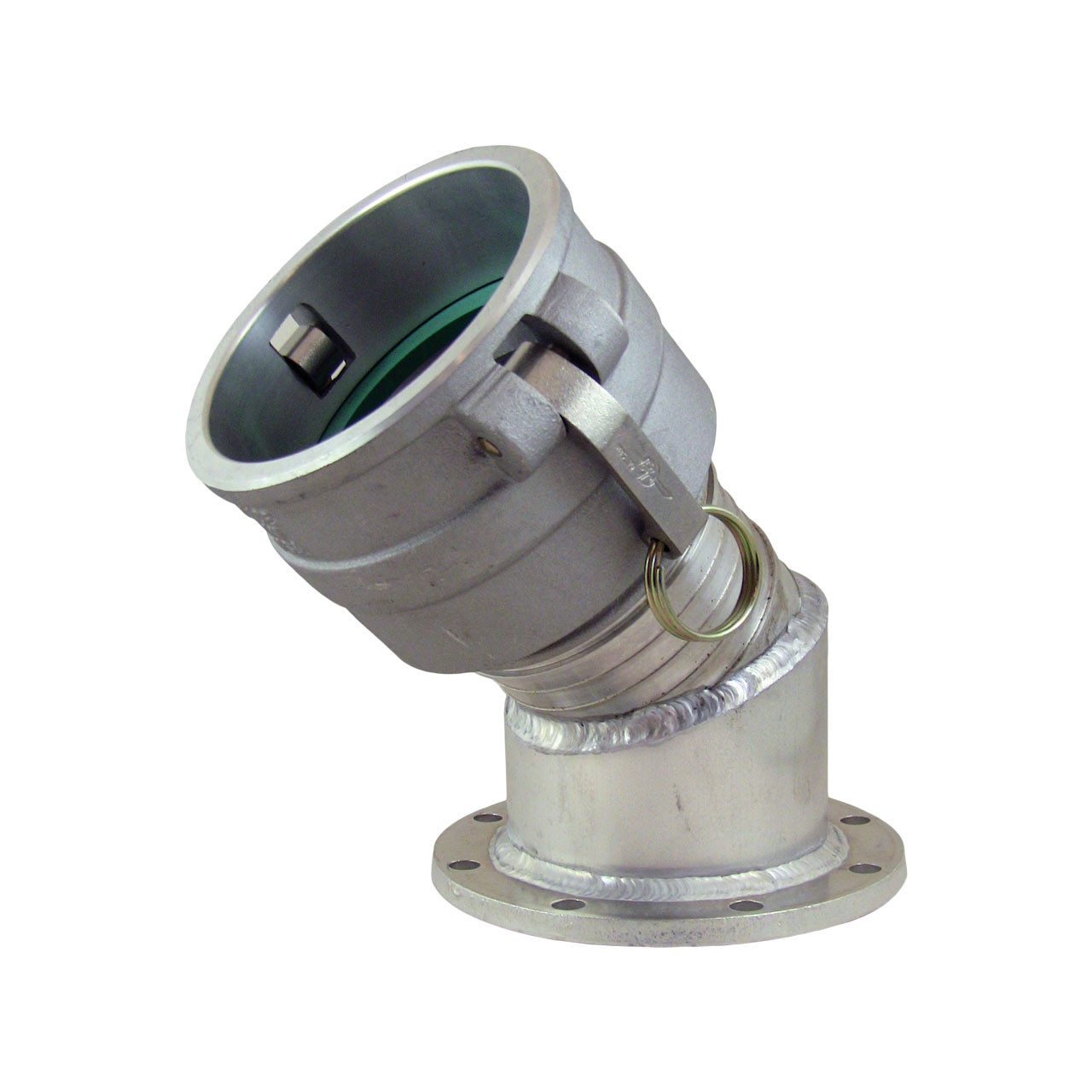 genLOC Me®   ジェンロックミー ボディガルバ JME 4 in. Female Camlock x 45° Elbow x TTMA Flanged Swivel - John
