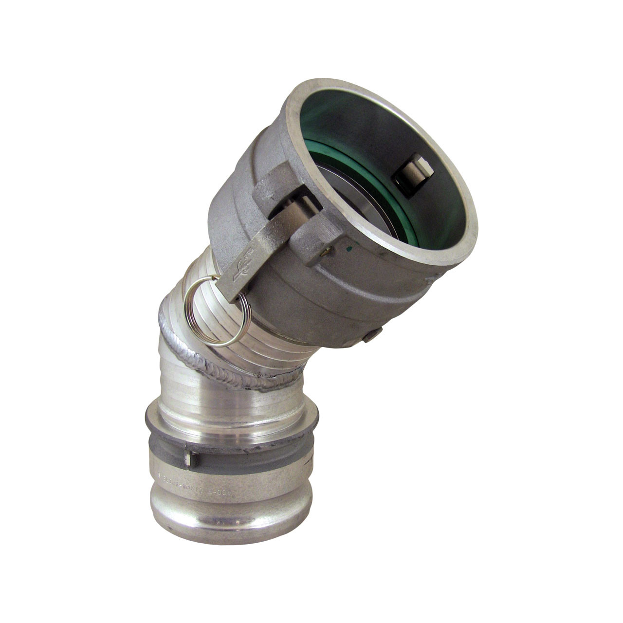 JME 4 in. Female Camlock x 45° Elbow x Male Camlock Swivel John M