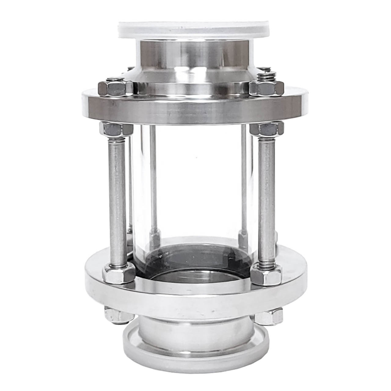 JME SS54ILSG Series 316 SS In-Line Clamp Sight Glass, Pyrex Glass